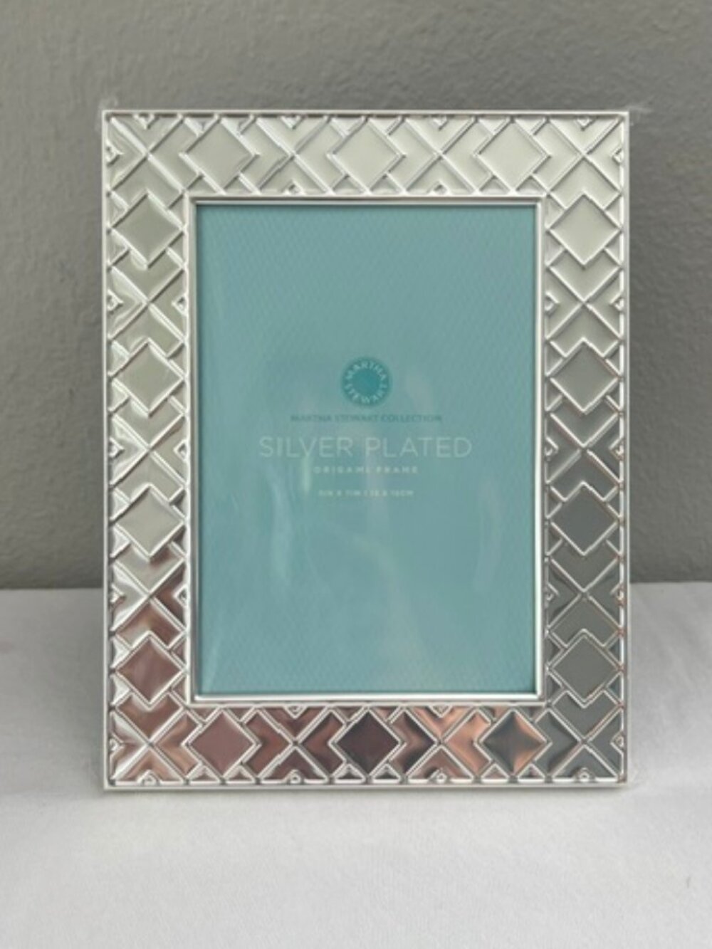 Martha Stewart Collection Silver Plated Origami Frame 5''x7''